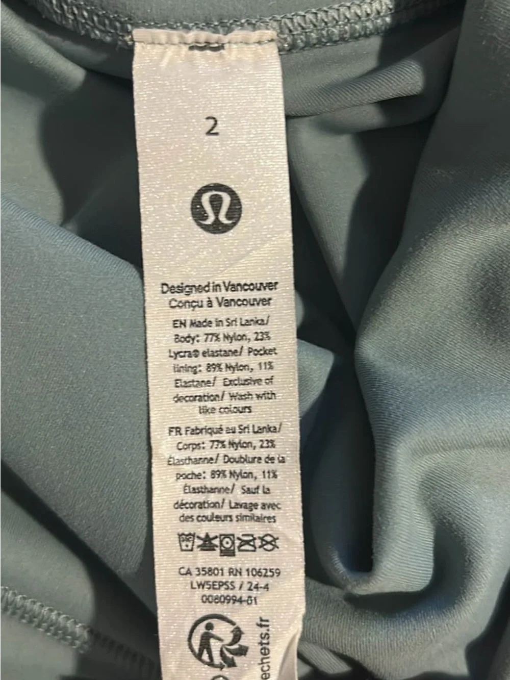 lululemon athletica High-Rise Leggings in Dusty Teal